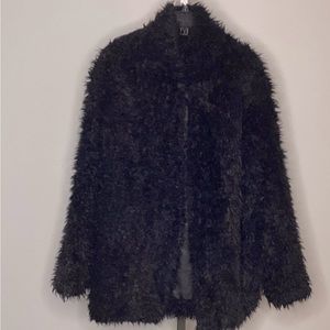 Black shaggy coat
